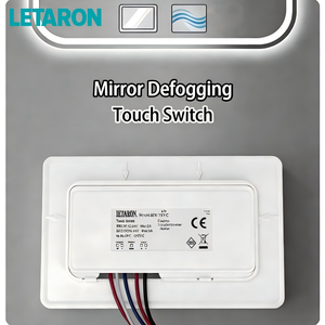 TUV/CE認証取得済み DC12V/24V 60/120W デュアルキータッチ調光スイッチ 浴室鏡用LEDストリップ調光曇り止めタッチスイッチ - Product Image 5