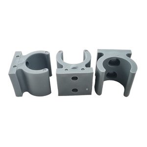 Pipe <b>Clamp</b> 22 Mm U Shaped Plastic Pipe Sleeve For Toilet Chair Accessories Metric Size Gray Color - Product Image 1