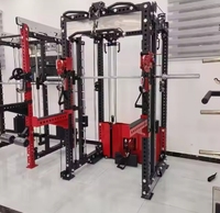 Oferta Destacada: Máquina de Gimnasio Multifunción con Smith, Cable y Soporte para Polea de Tracción y Remo Bajo