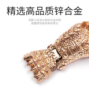 พวงกุญแจคาราบิเนอร์โลหะผสมสังกะสี 3D รูปสุนัขชุบทองทนทานใช้ในบ้าน - Product Image 3