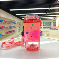Nouvelle gourde portable unisexe de 350 ml avec motif de dessin animé, poignée et paille, idéale pour les activités de plein air, les excursions et la maternelle