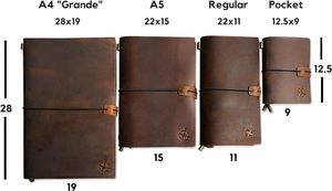 <span class=keywords><strong>Carnet</strong></span> <span class=keywords><strong>de</strong></span> notes en cuir véritable fait à la main Vintage Cowhide Diary Passport Size Travel Notebook Cover Journal Sketchbook - Product Image 2