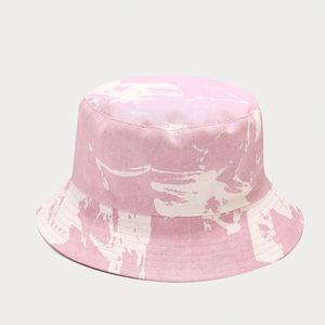 Wholesale Fashion New Trend Tie Dye Sun <b>Hat</b> Two Side Reversible Wear Design Cotton Lady Girl Autumn Outdoor Causal Bucket <b>Hat</b> - Product Image 6
