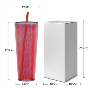 750ml As BPA Free Sport <b>Glitter</b> Tumbler with Straw and Logo - Product Image 4