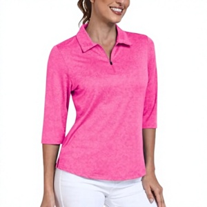 For Neck <b>Aesthetic</b> Tennis Sports Wear Women Front Half Zipper for T-shirts Casual Regular Knitted Breathable Print Sports <b>Tops</b> - Product Image 4