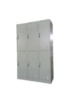 Offre Spéciale d'usine 6 Portes Casiers En Métal Personnel Travailleur Travailleur Personnel Vêtements Bagages Sac Vêtements Armoire De Rangement Gym Casier