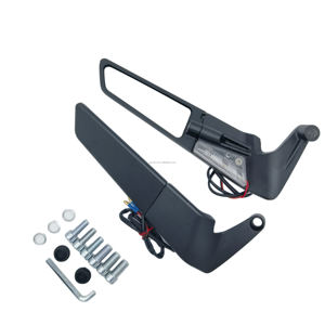 Nouveaux <span class=keywords><strong>r</strong></span>étroviseurs universels en aluminium MOXI avec clignotants LED, <span class=keywords><strong>Yamaha</strong></span> NMAX155 NVX155/Aerox155, <span class=keywords><strong>r</strong></span>églables, rotatifs, discrets - Product Image 1