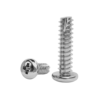 Durable 304 Stainless Steel Cross Recessed Phillips Pan Head Thread Cutting Round Self Tapping Screw for Plastic Components