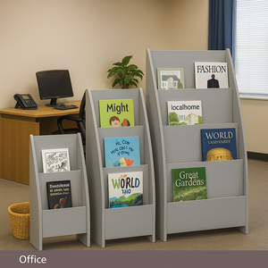 Estante <span class=keywords><strong>de</strong></span> exhibición <span class=keywords><strong>de</strong></span> revistas <span class=keywords><strong>de</strong></span> superficie <span class=keywords><strong>de</strong></span> melamina E0 moderno duradero muebles <span class=keywords><strong>de</strong></span> madera antiarañazos para oficina comercial <span class=keywords><strong>biblioteca</strong></span> escolar - Product Image 3