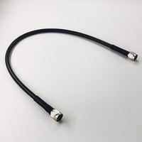 Cable eléctrico de 914,4mm, doble tipo N, enchufe macho, conector Coaxial Rf de crimpado, ensamblaje de fabricantes, Cable Coaxial de puente LMR400