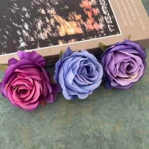 Cabezas de Rosa Artificiales de 11 cm en Oferta, Cabezas de Rosa de Terciopelo de Seda de 10 cm para Decoración de Bodas - Product Image 5