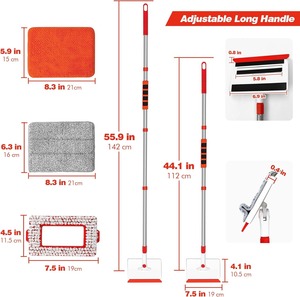 Serpillère professionnelle en microfibre pour plinthes - Nettoyez facilement les plinthes | |   Qualité professionnelle |   Lavable en machine - Product Image 6