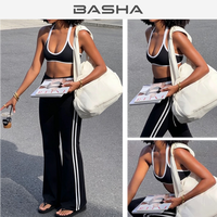 Ensemble de yoga pour femmes BASHAsports, soutien-gorge et pantalon sans couture avec effet push-up, bonne tenue, évacuation de l'humidité