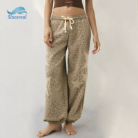 Pantalon imprimé léopard personnalisé de haute qualité Slim Hip Hop Streetwear Jogger Pantalon de survêtement XL Casual Lavable Star Patch Pantalon de survêtement