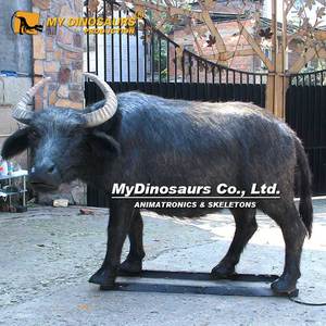 IL MIO DINO Realistica Animatronic Animale Bestiame All'aperto Full Size di Lana Buffalo Modello - Product Image 3