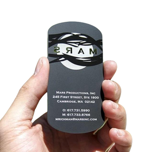 Carte de visite en métal noir mat avec logo gravé personnalisé, design tendance 2026 - Product Image 6