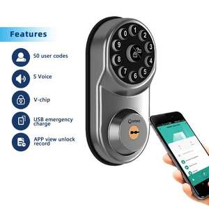 Cerradura de pestillo único digital inteligente superventas de fábrica Orbita para uso doméstico <span class=keywords><strong>Airbnb</strong></span> Oficina con función de código y aplicación - Product Image 3