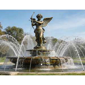 Sculpture de fontaine <span class=keywords><strong>Cupidon</strong></span> en laiton sur mesure de grande taille, mythologie romaine classique, fontaine d'eau extérieure pour jardin - Product Image 1