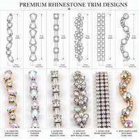 Cordón de Cristal con Diamantes de Imitación, 4mm 6mm, por Metro, para Ropa, Joyería, Bolsos, Adornos, Accesorios, Venta al Por Mayor de Fábrica OEM