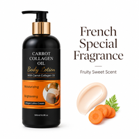 Lotion Corporelle Blanchissante et Hydratante à l'Huile de Carotte, au Collagène et à l'Acide Hyaluronique 500ml, Marque Privée OEM ODM, Effet Blanchissant Permanent