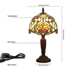 Lámpara de Escritorio Estilo Bohemio Tiffany Ouhao, Lámpara de Noche Creativa Turca para Dormitorio, Protección Ocular, Estudio - Product Image 2