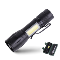 Puissante torche zoomable rechargeable en aluminium Mini lampe de poche laser blanche EDC pour le camping et la randonnée