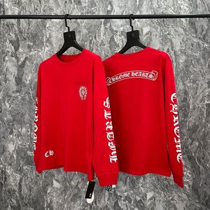 T-Shirt Unisex Chrome Heart di Alta Qualità in Puro Cotone a Doppio Filato, Stampa a Maniche Lunghe, Collo Tondo, Vestibilità Ampia, Traspirante e Antibatterica - Product Image 4