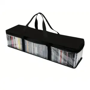 Water resistant DVD case with handles transparent PVC media storage bag for DVDs