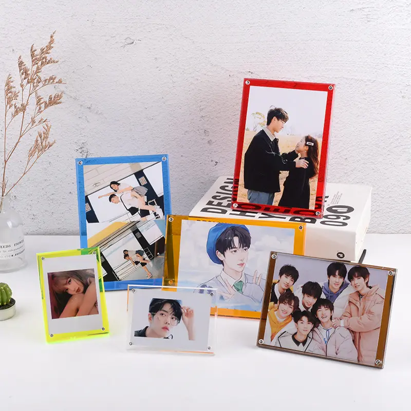 Acrylic table magnetic photo frame Desktop display clear frame for 2*3/3*4/3*5/4*6 inch