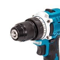 Perceuse à percussion rechargeable au Lithium bleu 10mm Tournevis électrique sans balais pratique pour usage domestique OEM personnalisable