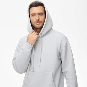 Sudadera con Capucha para Hombre, Forrada, Tejida, Sólida, Cómoda, Talla Grande, de Felpa, Poliéster/Algodón, Secado Rápido, Teñida, Deportiva - Product Image 1