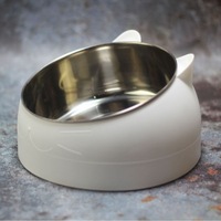 Bol pour chat avec oreilles de chat, protection des vertèbres cervicales, anti-choc, rond, oblique