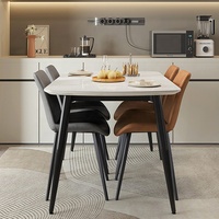 DW1179 Quanu Option de taille différente Pieds en métal Chaise de salle à manger durable Table design Meubles de maison Dernier ensemble de table à manger pour la maison