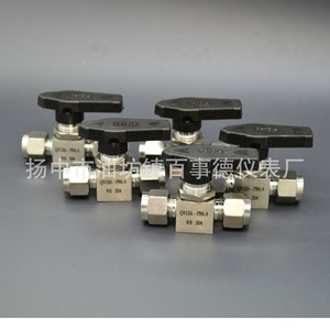 Válvula de Bola de Paso Recto de Doble Compresión DN6mm de Acero Inoxidable 304 Estilo Americano para Panel, Venta al por Mayor de Fábrica - Product Image 1