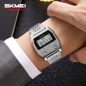 Montre-bracelet numérique étanche à LED en acier inoxydable de <span class=keywords><strong>sport</strong></span> tendance <span class=keywords><strong>SKMEI</strong></span> 2460 pour hommes Reloj Hombre - Product Image 6
