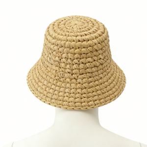 <b>Hats</b> Made with Raffia Weaving Craftsmanship Such As <b>Straw</b> <b>Hats</b> and Bucket <b>Hats</b> Are Suitable for Girls with Short Hair - Product Image 3