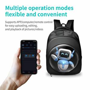 Mochila de Cuero con Ventilador Holográfico HD de 28 cm, Resistente al Agua, con 2 Aspas, Pantalla Holográfica 3D, Visualización a Simple Vista, Otros Equipos de Publicidad - Product Image 3
