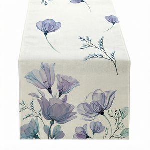 Chemin de table en lin tissé floral, nappe décorative pour la cuisine, la salle à manger, les fêtes et la maison - Product Image 1