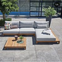 Ensemble de table et de chaises de salle à manger d'extérieur en rotin et en aluminium, écologique et durable