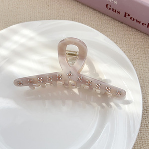 Cao cấp Kim Cương nạm <span class=keywords><strong>Acetate</strong></span> kẹp tóc lớn Clip sữa Nâu cellulose <span class=keywords><strong>acetate</strong></span> kẹp tóc lớn - Product Image 4