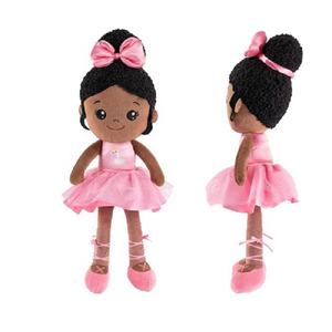 Bambola di Peluche Personalizzata Afroamericana Ricamata, Giocattolo Morbido <span class=keywords><strong>e</strong></span> Coccoloso con Imbottitura in Cotone PP per Neonati <span class=keywords><strong>e</strong></span> Bambini, Basso MOQ - Product Image 4