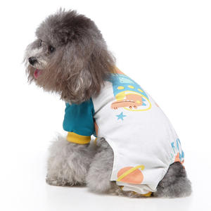 Pijamas para mascotas, ropa a rayas para el hogar, ropa estampada de algodón para perros, pijamas de cuatro patas, ropa tejida para mascotas - Product Image 3