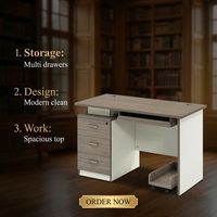 Bureau d'ordinateur en bois avec tiroirs, bureau d'angle ergonomique moderne pour jeux sur ordinateur avec organisateur de rangement et support pour unité centrale