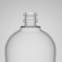 Botella de Vidrio Vacía de Base Gruesa y Resistente, Estilo Caribeño, para Licor o Ron, con Tapa de Corona para Etiquetado Personalizado