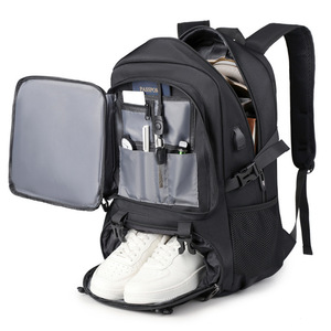 Men's <b>Expanded</b> 17-Inch Backpack Outdoor Sports Travel Backpack Waterproof Oxford <b>Shoe</b> Compartment - Product Image 2