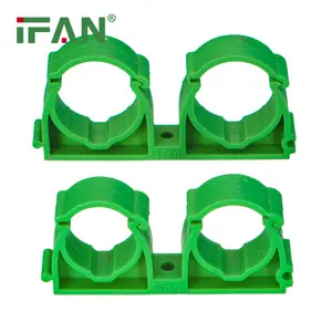 IFAN Korea Hyosung Raw Materials PPR Fittings 20-32mm Double Pipe Clip PPR Plastic Fittings