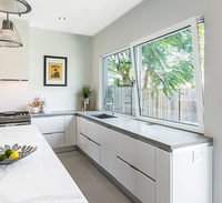 Fenêtres oscillo-battantes NFRC, design à persiennes horizontales pliantes, en alliage d'aluminium étanche, multifonctionnelles pour salle de bain et extérieur