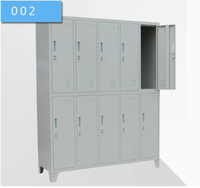 Armoire verticale en acier à 10 portes/étagère casier en métal réglable pour application d'hôpital de gymnase d'école de bibliothèque