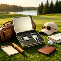 Coupe-cigares en plastique 5-en-1 personnalisable (gravure ou camouflage) avec étui et marqueur de balle de golf en acier inoxydable, toutes coupes avec logo