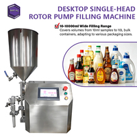 Machine de remplissage semi-automatique de table à tête unique, entraînée par une pompe à rotor en acier inoxydable 304, pour la production de confiture et de pâte de piment épicée